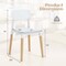 Costway Dining Side Chairs Set of 4 with Ergonomic Backrest Wide Seat & Sturdy Wooden Legs Black/White